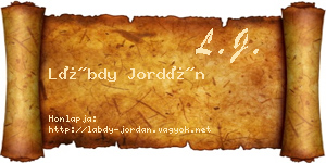 Lábdy Jordán névjegykártya