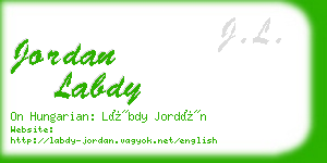 jordan labdy business card